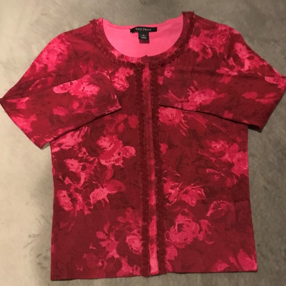 White House/Black Market wine colored cardigan